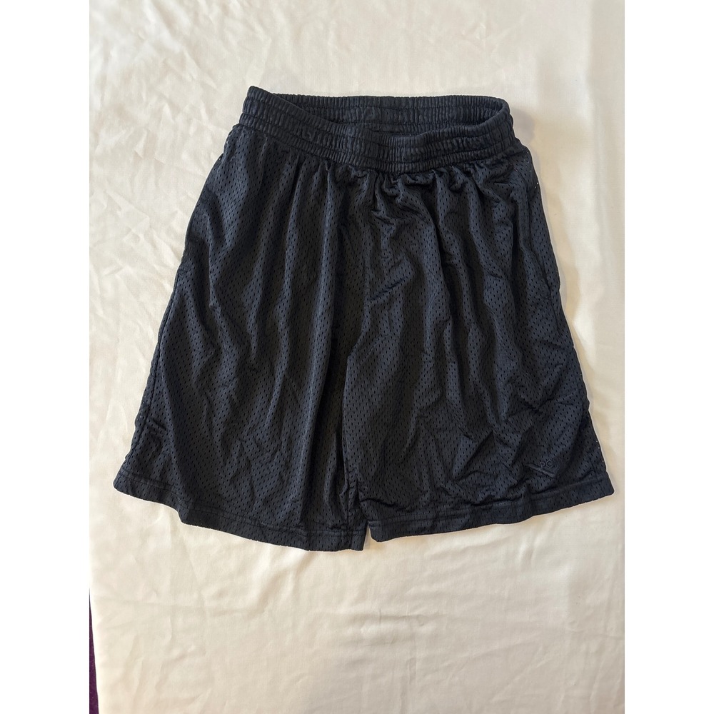 Pony Mens Mesh Basketball Shorts Black Elastic Waist Athletic Gym Size Medium